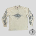 2005 Charlotte Harley Davidson Tribal Flame Vintage LS Tee in Tan