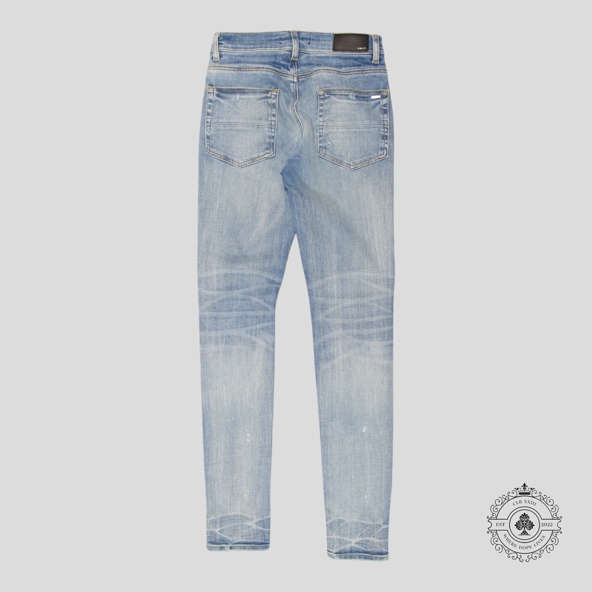 Amiri Slim Denim Jeans in Light Indigo