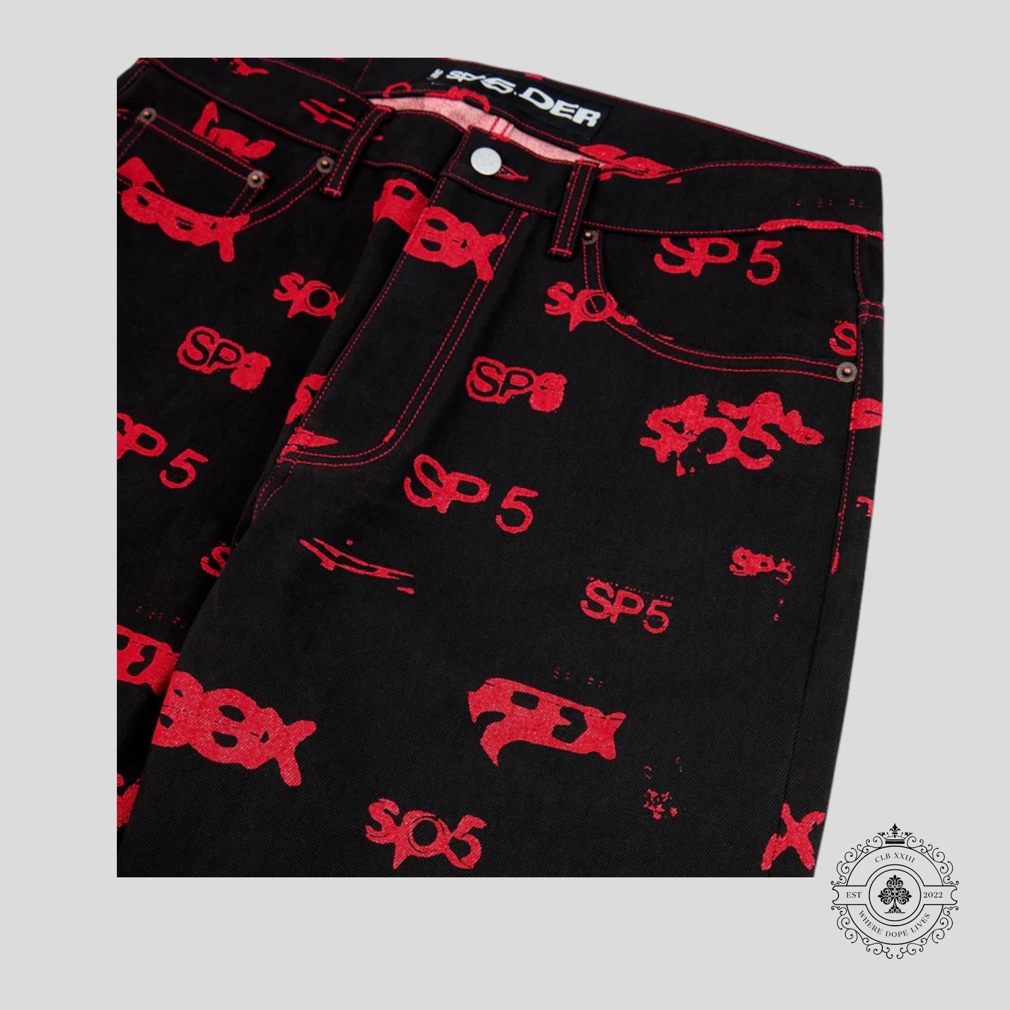 Sp5der 5EX AOP Denim Black