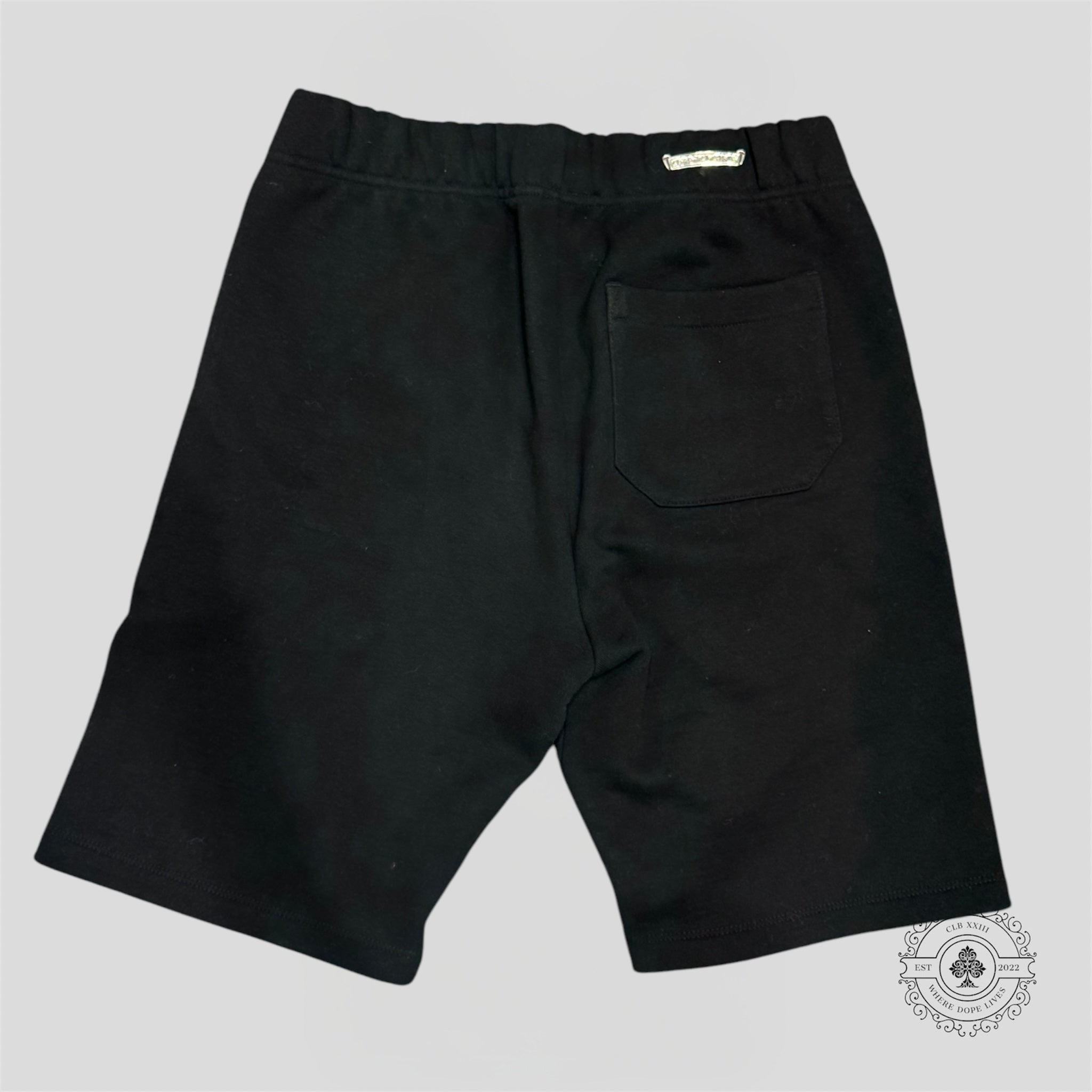 Chrome Hearts Cemetery Cross Embroidered Sweat Shorts in Black