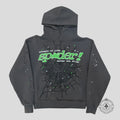 Sp5der Punk V2 Hoodie in Slate Grey - Preowned