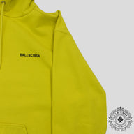 Balenciaga Oversized Logo Hoodie in Neon Green