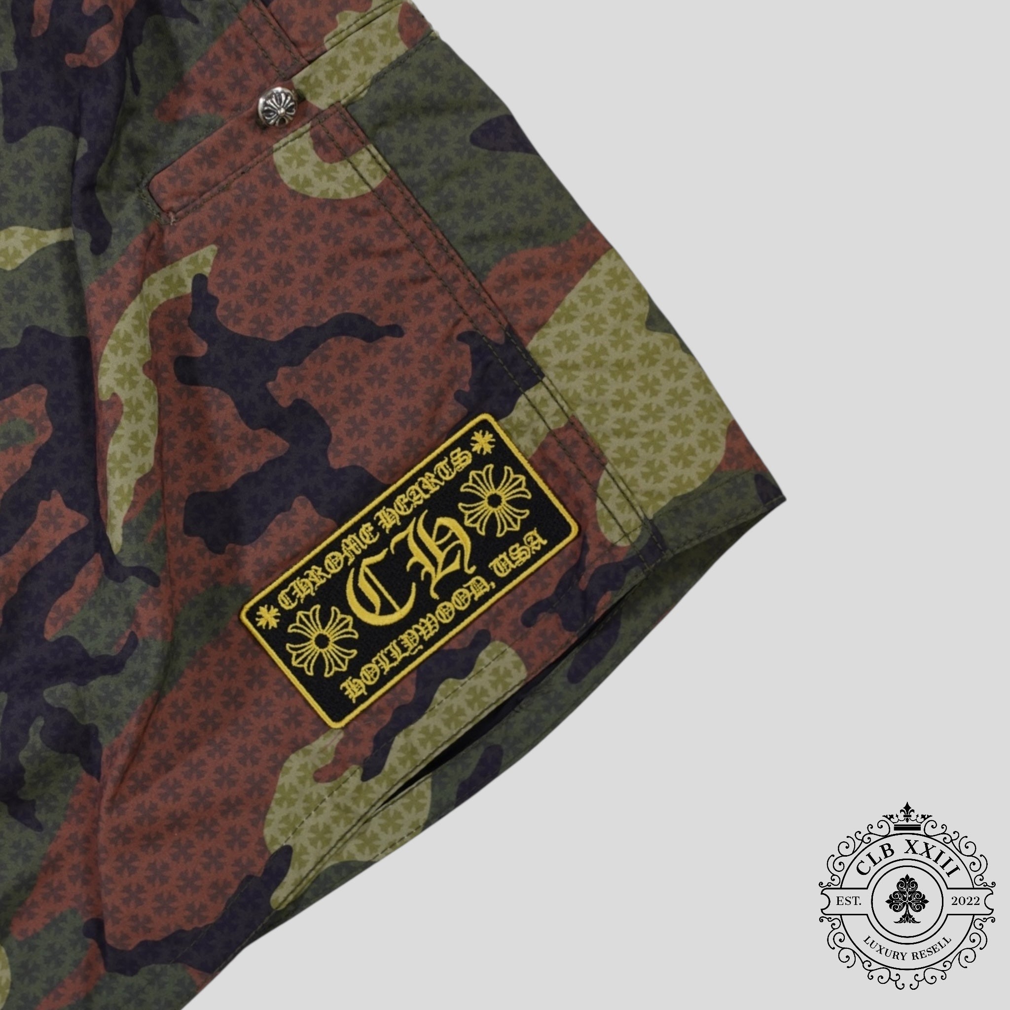 Chrome Hearts Board Shorts in Camo