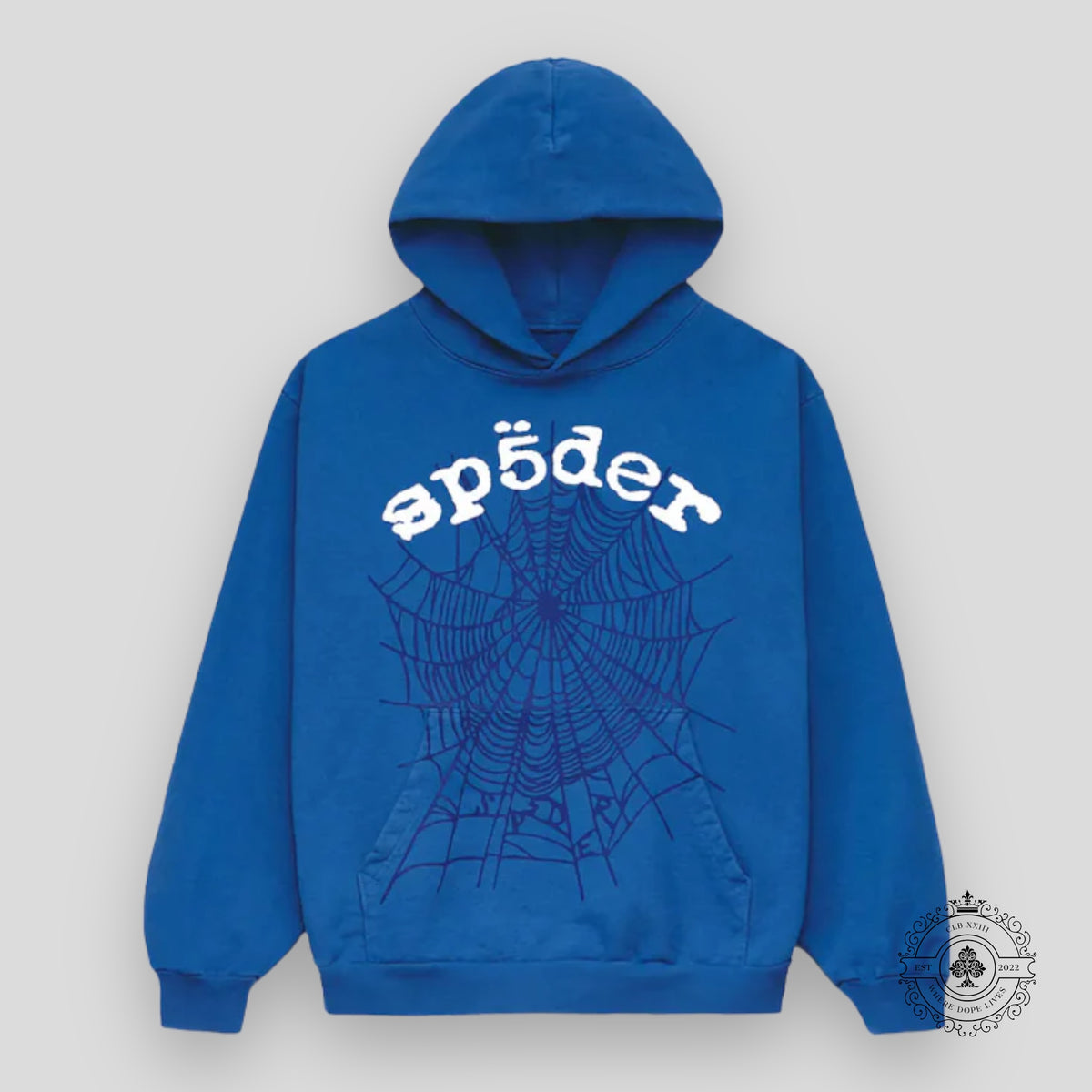Sp5der Legacy Hoodie in Blue