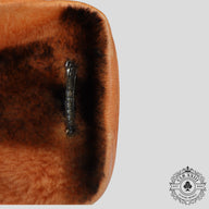 Chrome Hearts Triple Cross Patch Shearling Takka Bag in Orange/Black