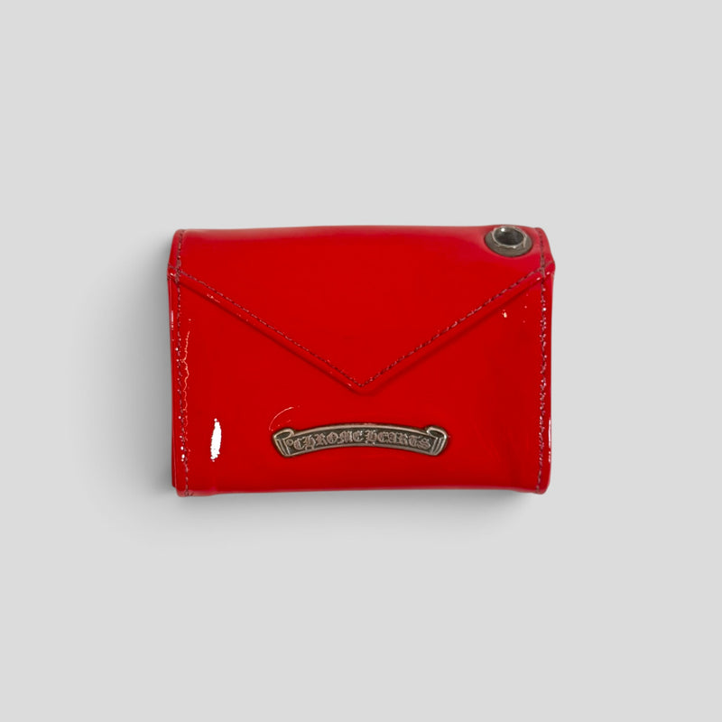 Chrome Hearts Patent Enamel Leather Wallet in Red