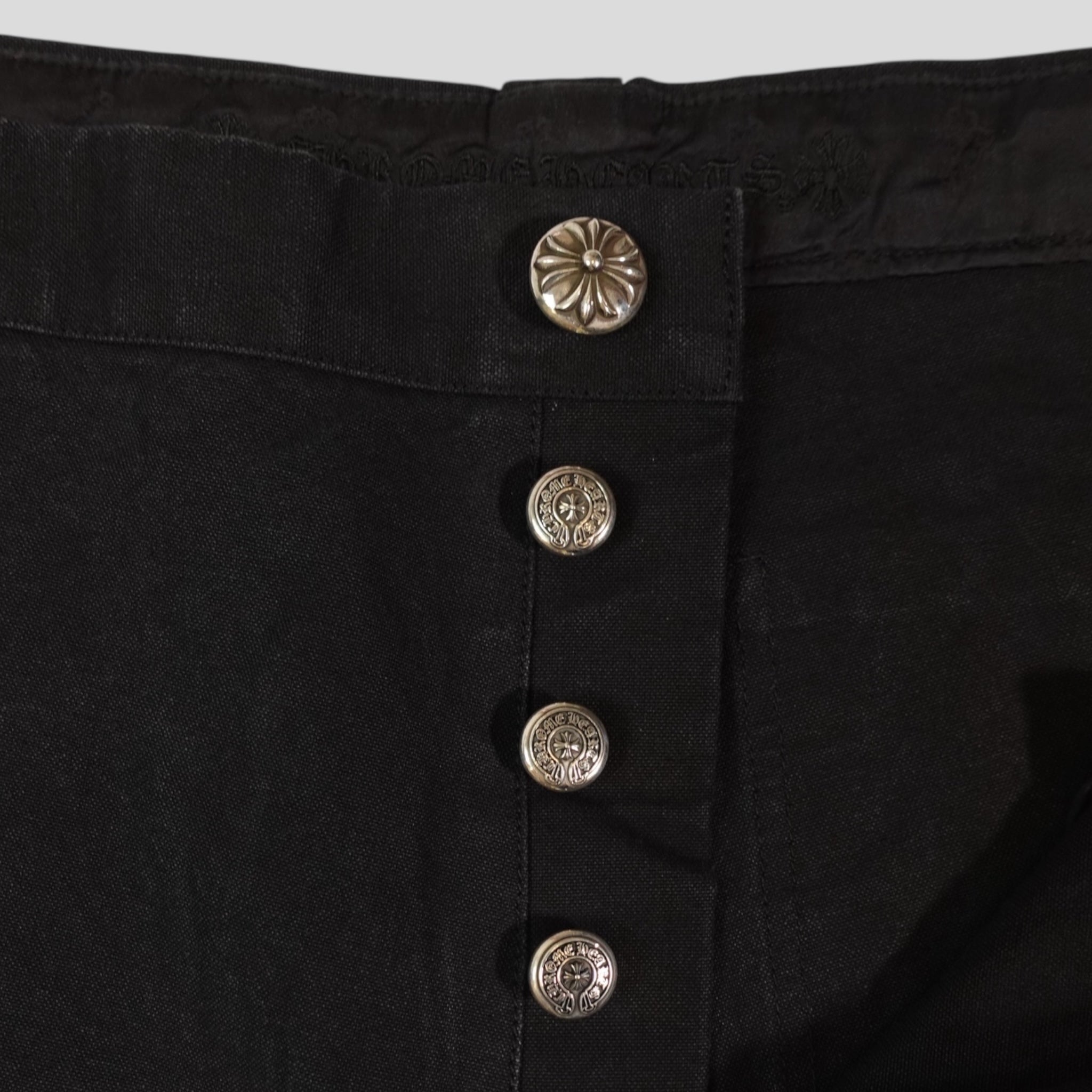 Chrome Hearts 13 Cross Patch Carpenter Shorts in Black
