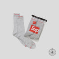 Supreme Hanes Crew Socks in Gray 1-Pair
