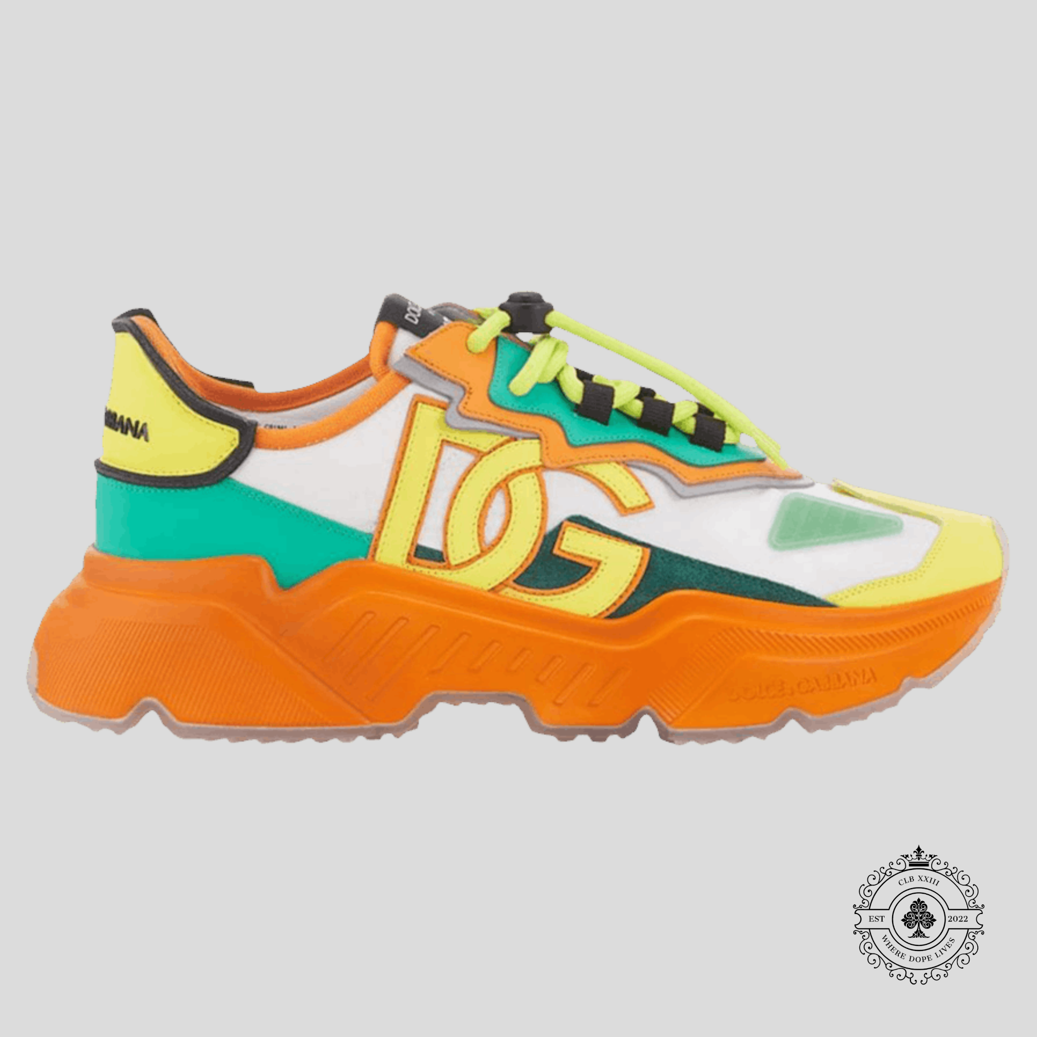 Dolce & Gabbana Daymaster Sneakers Green Orange Yellow