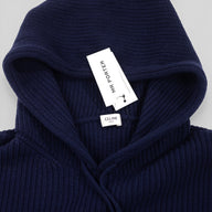 Celine Knit Hoodie in Navy