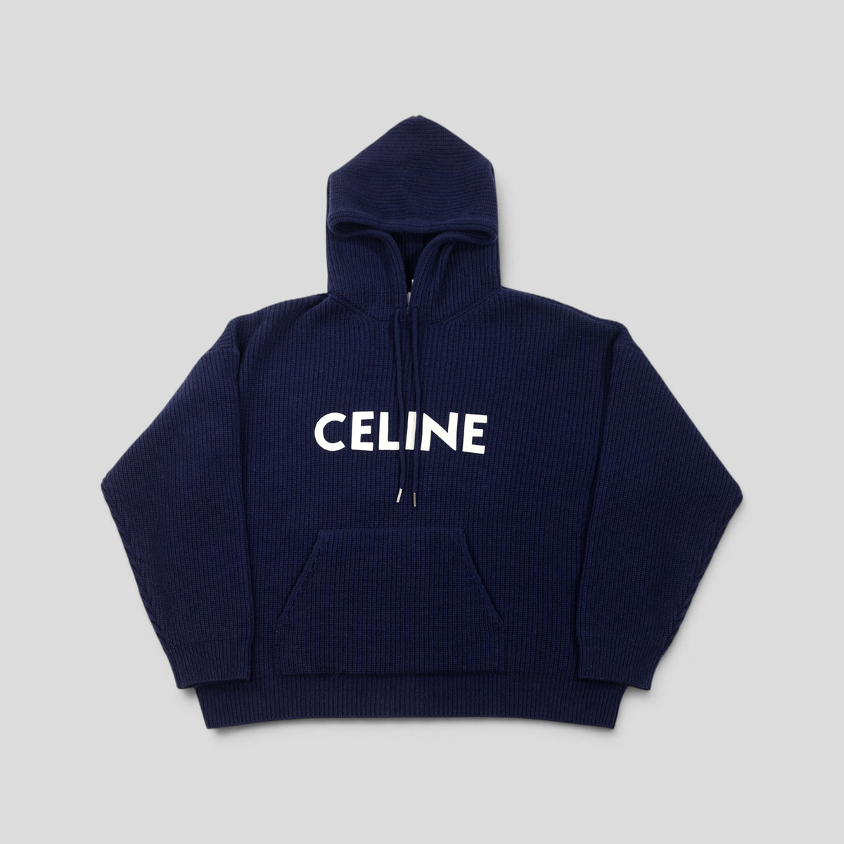 Celine Knit Hoodie in Navy