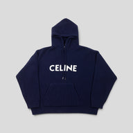 Celine Knit Hoodie in Navy
