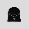 Chanel Cashmere & Silk Blend Balaclava in Black