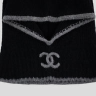Chanel Cashmere & Silk Blend Balaclava in Black