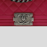 Chanel Lambskin Quilted Medium Boy Play Bag in Pink