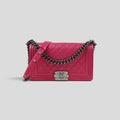 Chanel Lambskin Quilted Medium Boy Play Bag in Pink