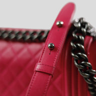 Chanel Lambskin Quilted Medium Boy Play Bag in Pink