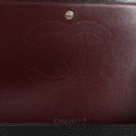 Chanel Caviar Leather Jumbo Quilted Flap Bag in Black