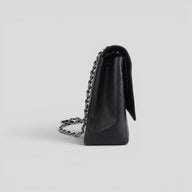 Chanel Caviar Leather Jumbo Quilted Flap Bag in Black