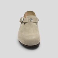 Chrome Hearts Birkenstocks in Taupe