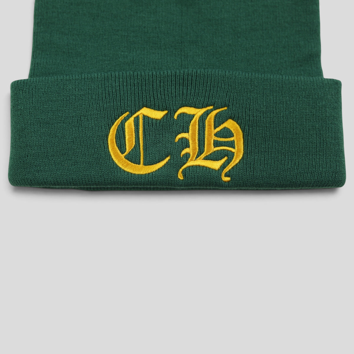 Chrome Hearts CH Logo Beanie in Green / Yellow