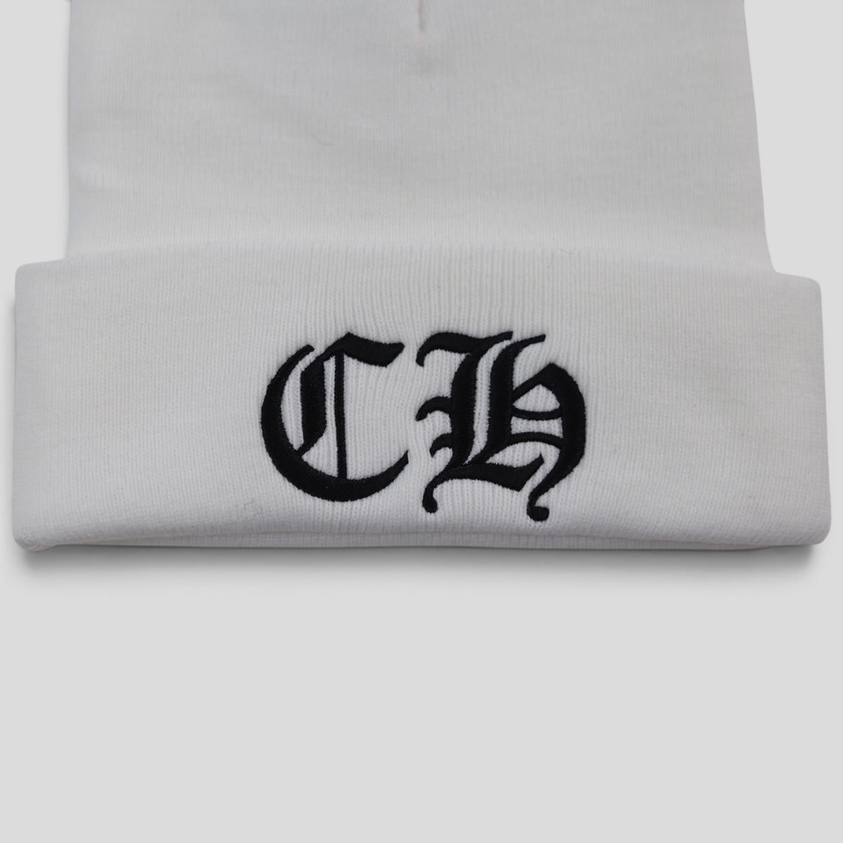 Chrome Hearts CH Logo Beanie in White