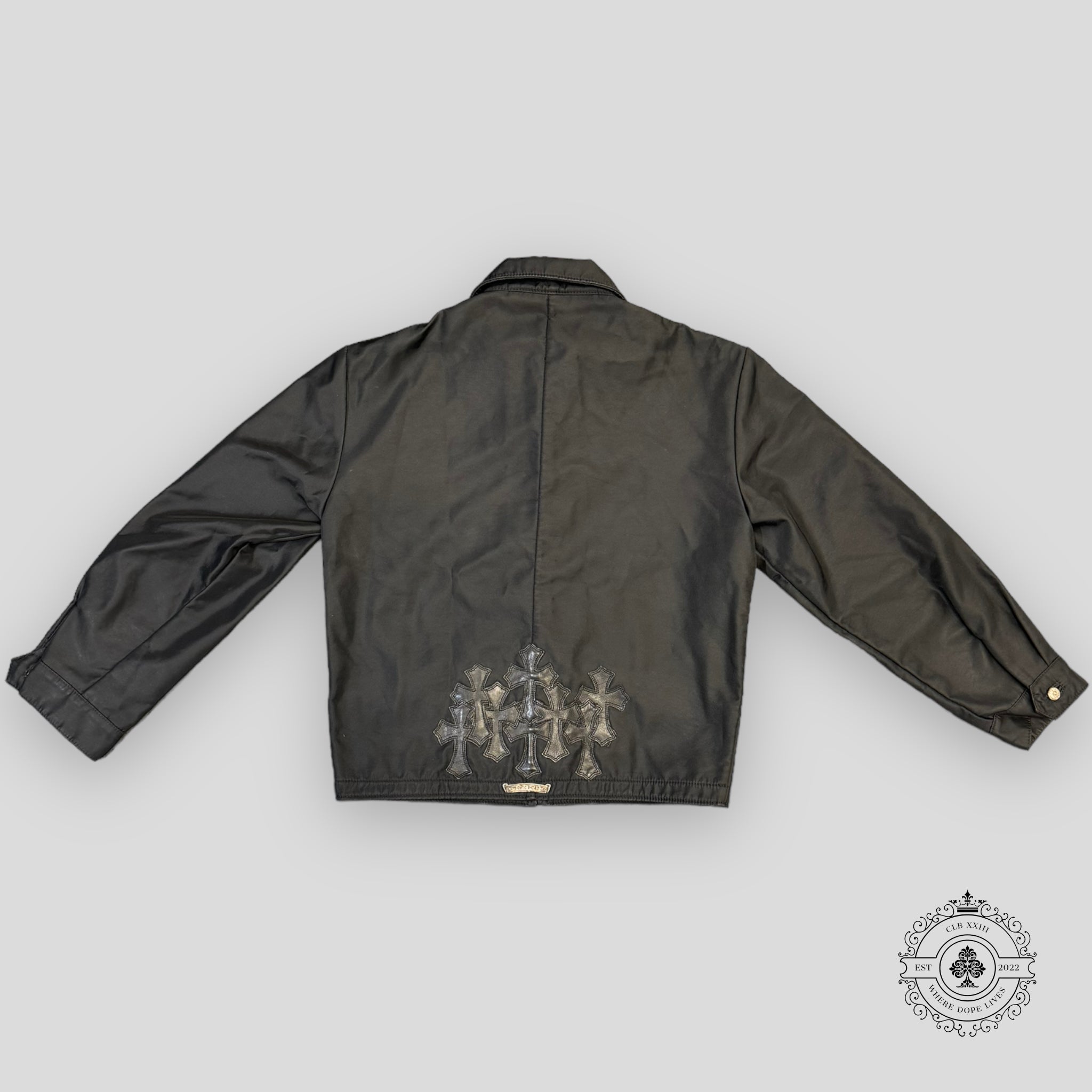 Chrome Hearts Cemetery Cross Patch Zip Up Work Jacket