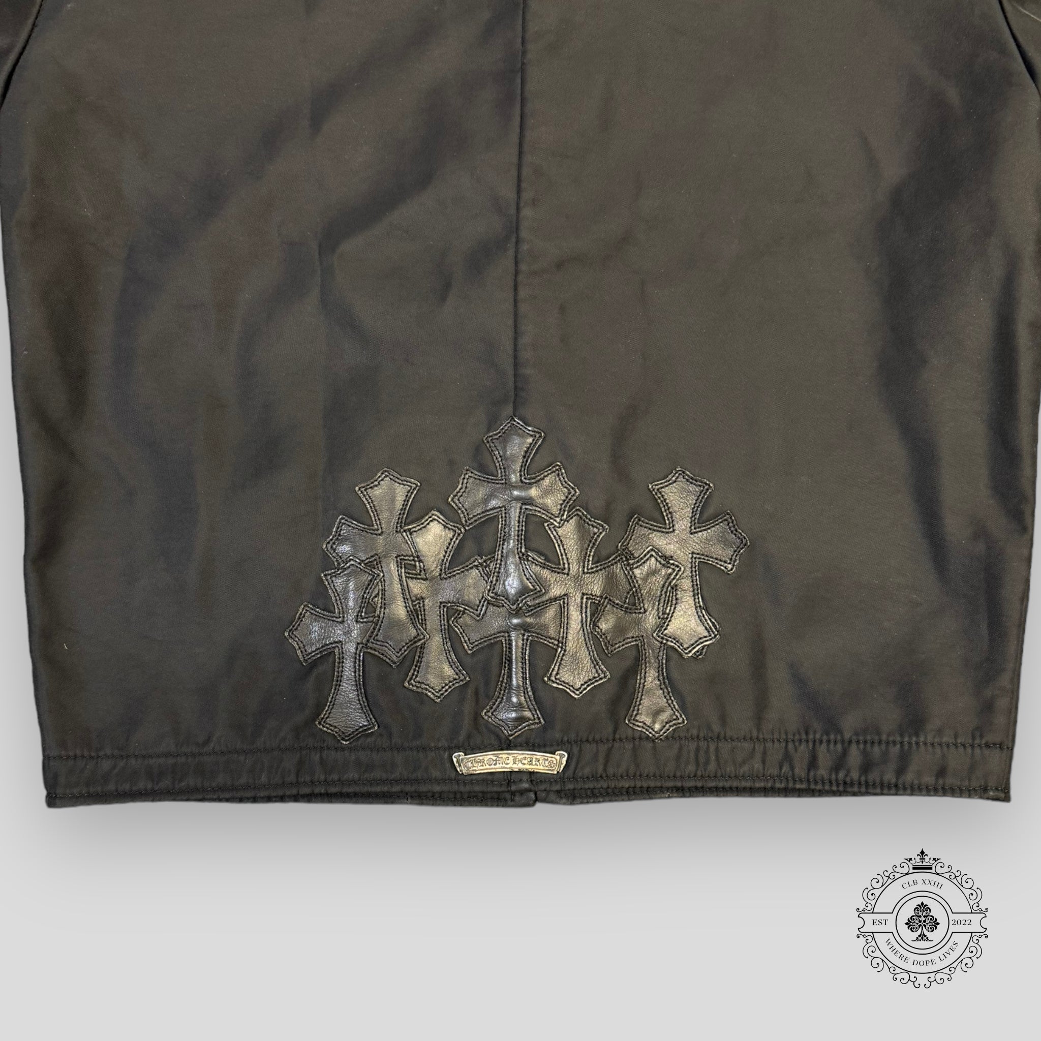 Chrome Hearts Cemetery Cross Patch Zip Up Work Jacket