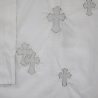 Chrome Hearts Cross Patch Button Up in White