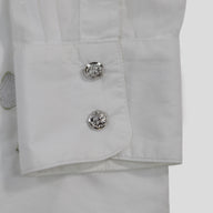 Chrome Hearts Cross Patch Button Up in White