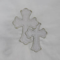 Chrome Hearts Cross Patch Button Up in White