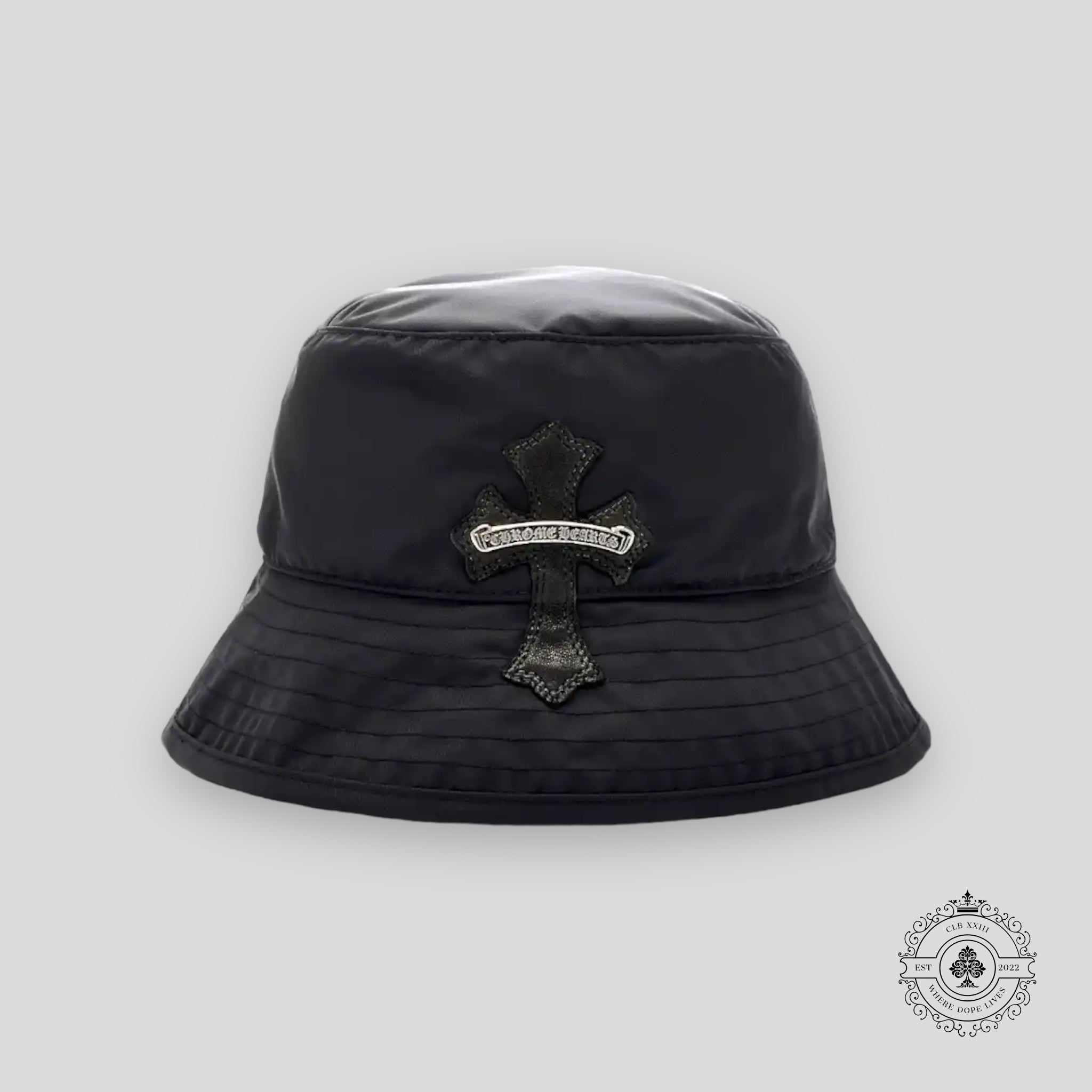 Chrome Hearts Cross Patch Chum Bucket Hat in Black