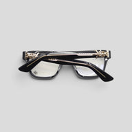 Chrome Hearts Diamond Embellished Vagillionaire II Glasses in Black/Gold