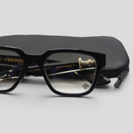 Chrome Hearts Diamond Embellished Vagillionaire II Glasses in Black/Gold