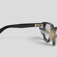 Chrome Hearts Diamond Embellished Vagillionaire II Glasses in Black/Gold