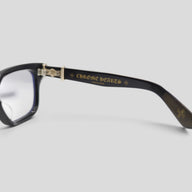 Chrome Hearts Diamond Embellished Vagillionaire II Glasses in Black/Gold