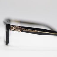 Chrome Hearts Diamond Embellished Vagillionaire II Glasses in Black/Gold