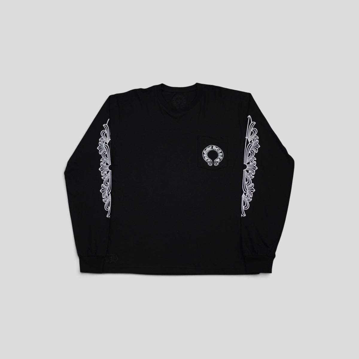 Chrome Hearts Floral Long Sleeve Tee in Black