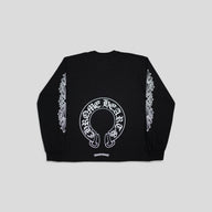 Chrome Hearts Floral Long Sleeve Tee in Black