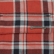 Chrome Hearts Floral Sleeve Flannel in Red/White