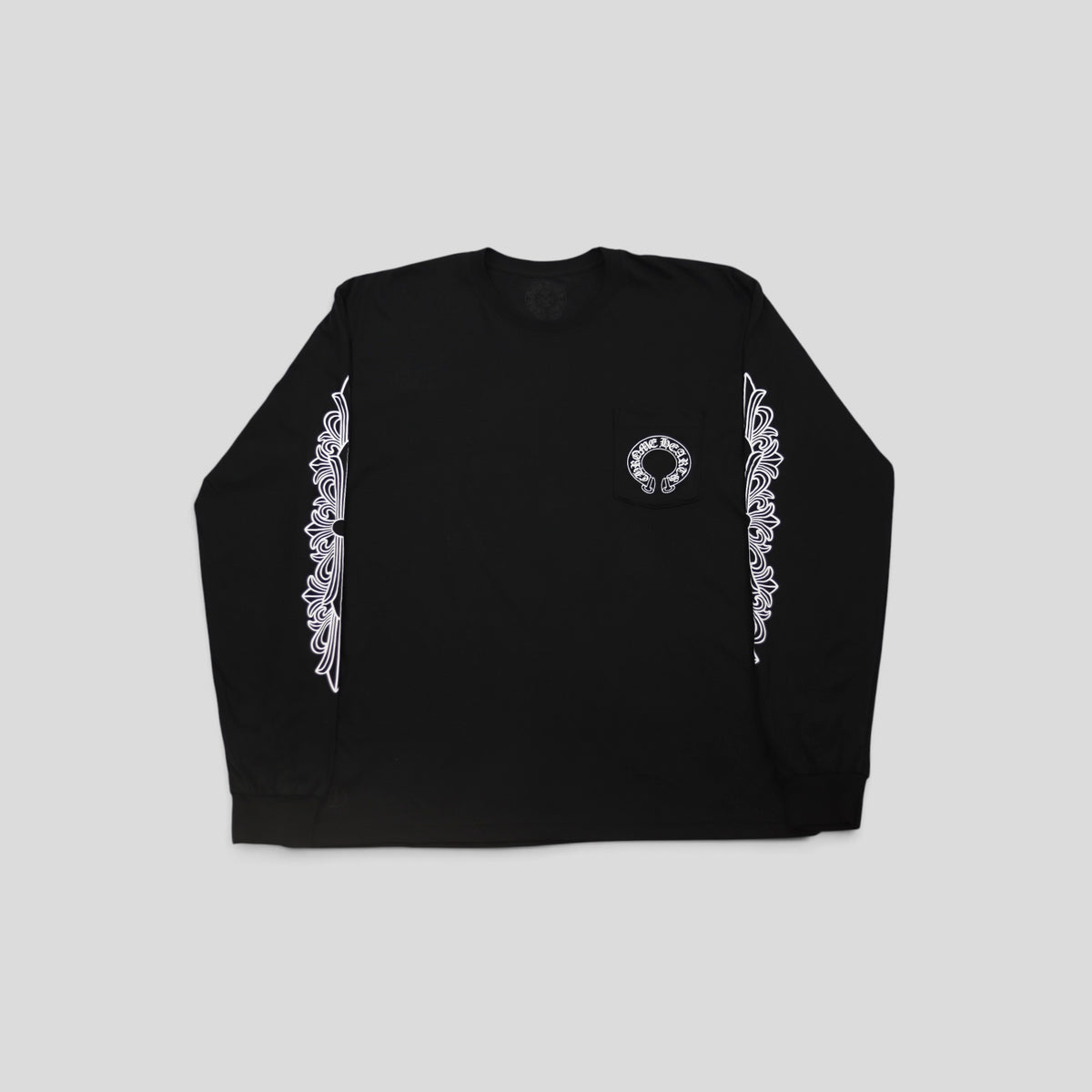 Chrome Hearts Floral Sleeve Horseshoe Long Sleeve