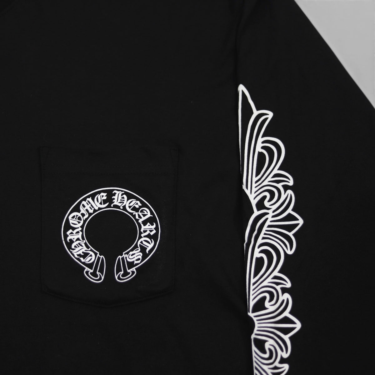 Chrome Hearts Floral Sleeve Horseshoe Long Sleeve