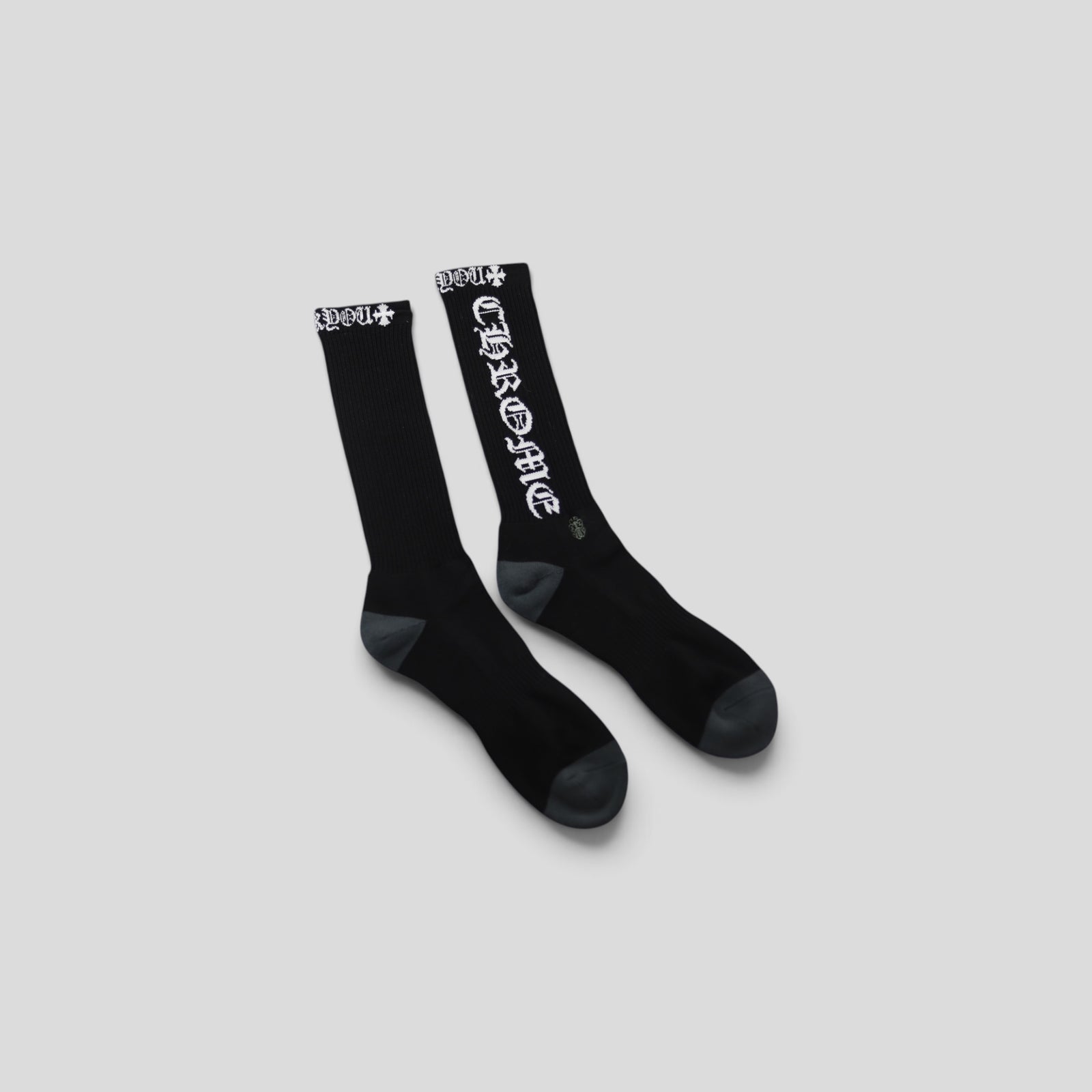 Chrome Hearts Fuck You Socks in Black/White