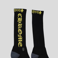 Chrome Hearts Fuck You Socks in Black/Yellow