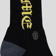 Chrome Hearts Fuck You Socks in Black/Yellow