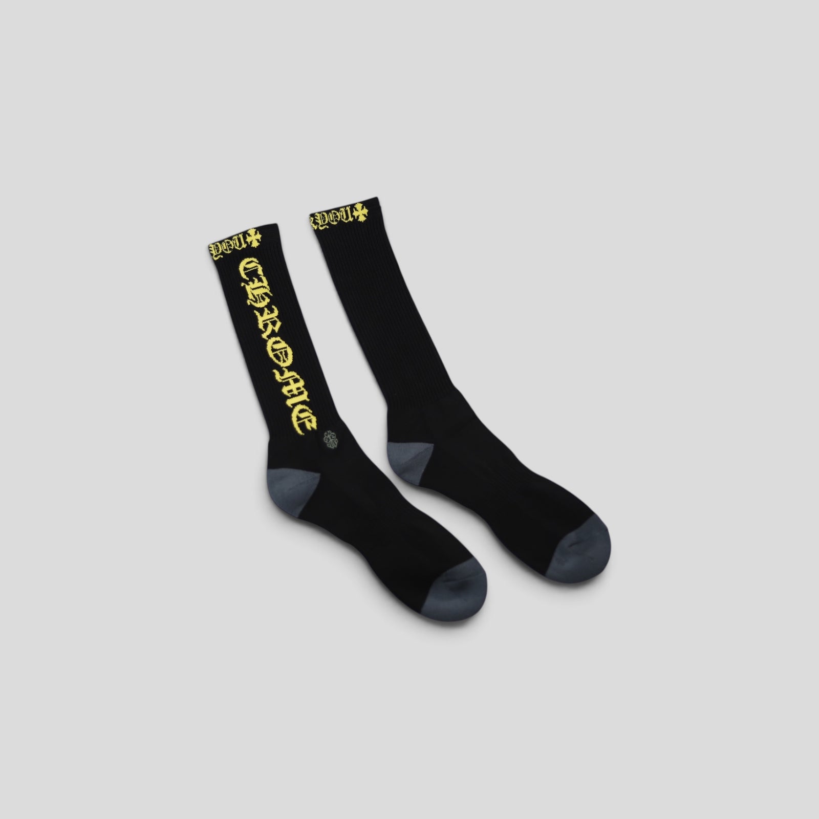 Chrome Hearts Fuck You Socks in Black/Yellow