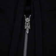 Chrome Hearts Horseshoe Logo Zip Up Hoodie in Black
