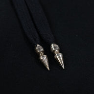 Chrome Hearts Leather Cross Patch Spike Pendant Drawstring Sweatpants in Black