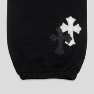 Chrome Hearts Leather Cross Patch Spike Pendant Drawstring Sweatpants in Black