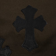 Chrome Hearts Leopard Cross Patch Chinos in Brown